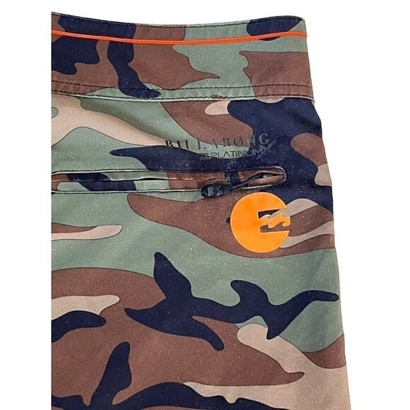 Billabong PX2 Platinum Mens Sz 40 Camo Green & Orange Boardshorts - Picture 7 of 10